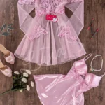 موديل قميص بروب قطعتين شيفون كود 3097