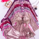 موديل بيجامه ستان 3 قطع بروب كود 5000