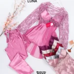 موديل بيجامه 3 قطع ستان كود 7029