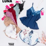 موديل بيجامة شورت ستان 7095