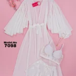 موديل صباحية طويل  3 قطع كود 7098