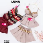 موديل بيبي دول قطعتين ستان كود 8002