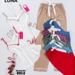 بيجامه بنطلون ساتان كود 8013