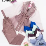 موديل بيجامه بنطلون ثلاث قطع كود 9069