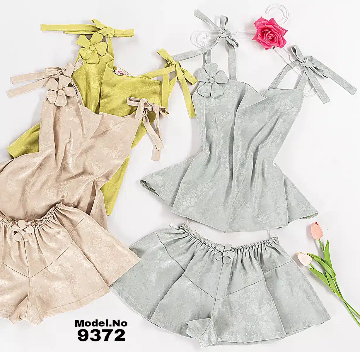 9372-1 موديل بيجامه شورت كود 9372 - الصورة 1