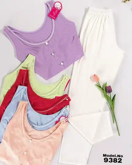 موديل بيجامه بنطلون كود 9382