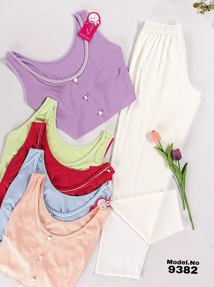 9382-1 موديل بيجامه بنطلون كود 9382 - الصورة 1