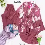 بيجامه ساتان ثلاث قطع 9140