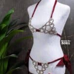 موديل 5091 طقم بيكيني قلوب كريستال