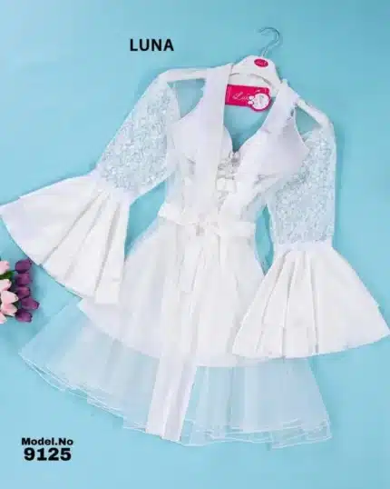 موديل قميص مع روب ساتان كود 9125