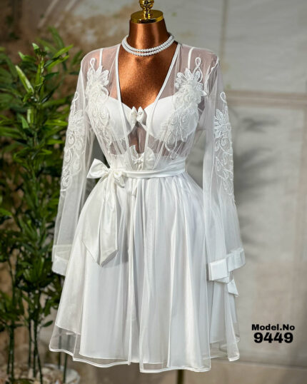 Sort Bridal Rob Set.Cod 9449