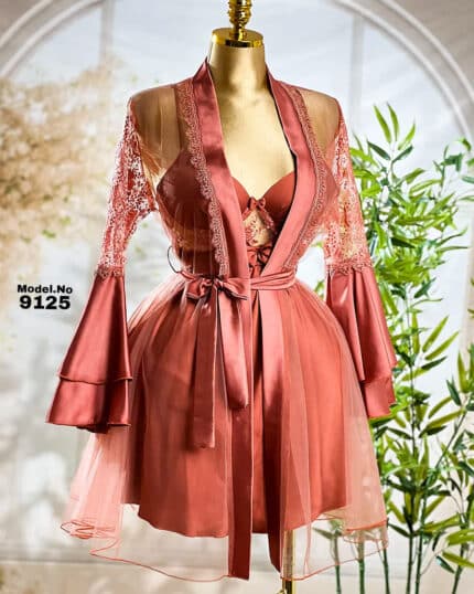 Sort Bridal Rob Set.Cod 9125