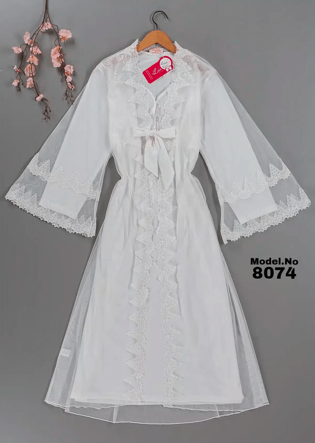 8074.3-3.png Maternity shirt and robe model, code 8074