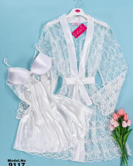 Short Bridal Rob Cod 9117 W